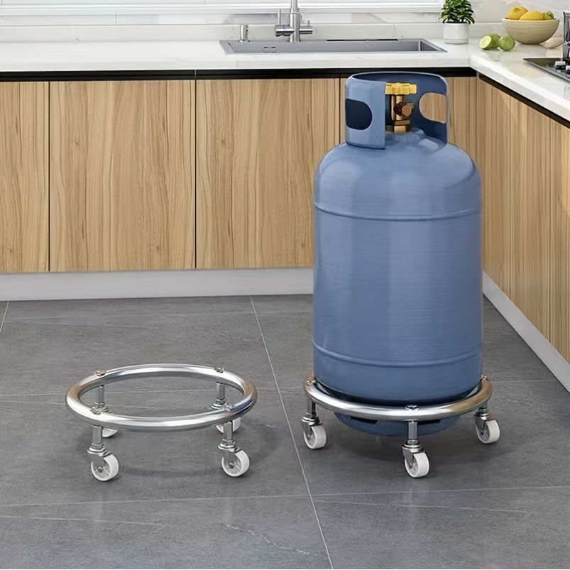 1pc Portable Gas Cylinder Cart with Storage Rack | Features 360° Swivel Casters for Easy Mobility, Reinforced and Thickened Construction, and Built-in Double-Layer Ball Bearings | Suitable for Propane and Gas Cylinder Transport