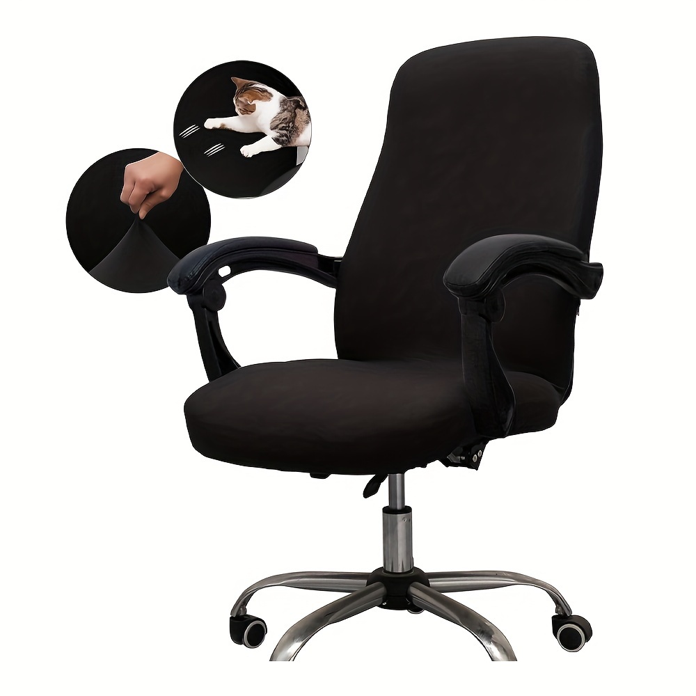 Image of Office Chair Cover Large,removable Computer Chair Cover For Office Chair With Zipper For Universal Rotating Chair Desk Chair Cover High Back Chair Seat Washable Protector For Pet