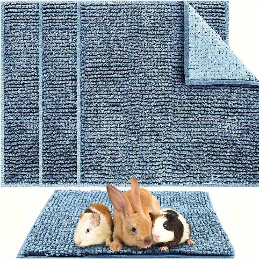 

Chenille Hamster Bed Mat, Absorbent Guinea Pig Cage Liner, Non-slip Polyester Fiber Small Pet Bedding, Quick Drying, Machine Washable, Weave Pad For Rabbits & Small Animals