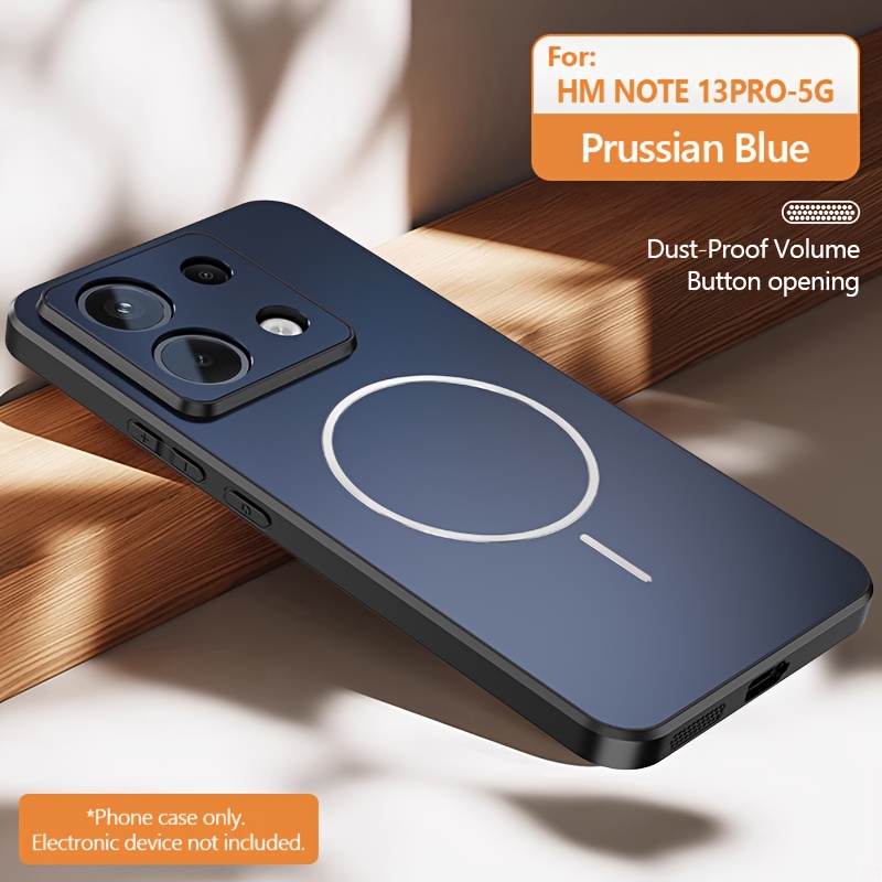 TEMU Custodia per telefono: Custodia magnetica con anello in metallo, adatta per Redmi Note 13, 13 Pro, 13 Pro+ 4G e 5G, cover opaca -, e , custodia