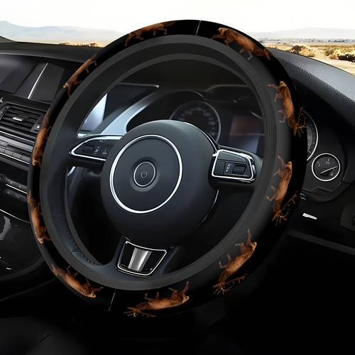 1pc stag steering wheel for suv sedan valley sunset breathable sweat absorbent car wheel cover suitable for car no for suvs and sedans interior