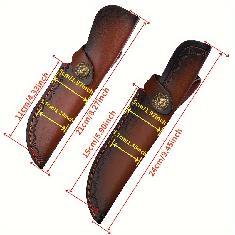 

Outdoor Two-layer Cowhide Knife Sheath Universal Genuine Leather Knife Scabbard Practical Protective Cover Portable Knife Shell