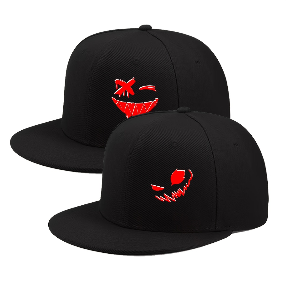2pcs Neutral Flat Baseball Cap, Style Duckbill Cap, Comfortable Adjustable Street Dance Cap