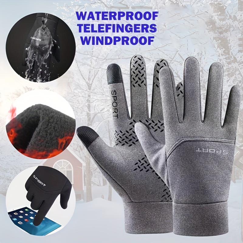 

Winter Bicycle Gloves Men Women Touch Screen Cold Weather Warm Gloves Freezer Work Thermal Gloves For Running Cycling Ski Hiking