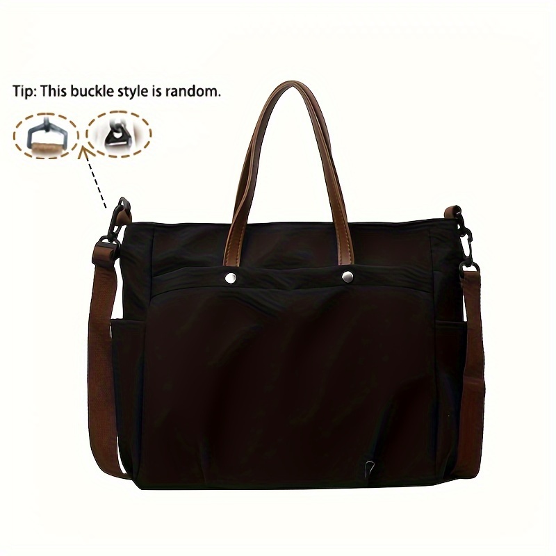 TEMU Large Capacity Nylon Material Tote Bag, Casual And Shoulder Bag For Women Daily Commute