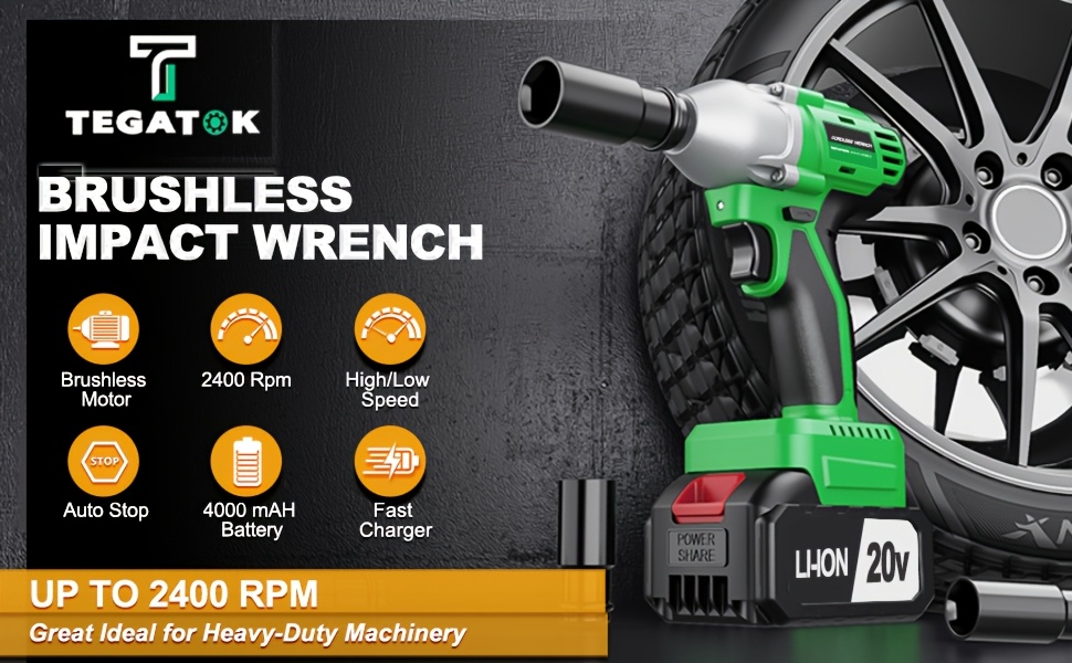 20v 4000mah cordless impact wrench drill set 3 in 1