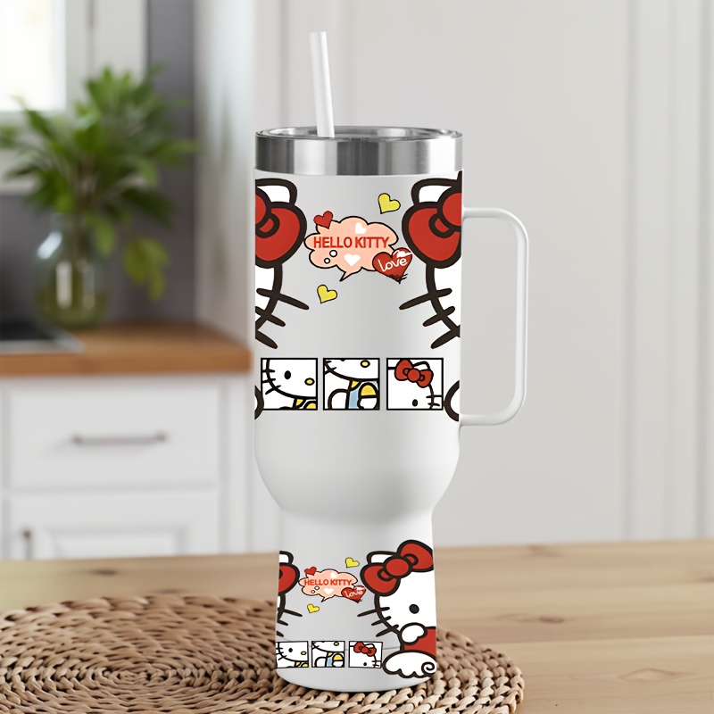 2pcs Sanrio Hello Kitty UV DTF Transfer Paper for 40 oz Glass Cups, Waterproof Vinyl Craft Kit for Mugs and Tumblers
