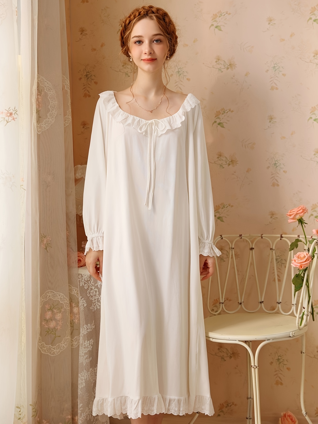 chemise nuit style princesse cour française femmes Temu Belgium