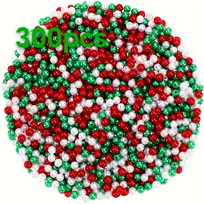 TEMU 300pcs/600pcs Multicolor Acrylic Straight Hole Beads, Very Suitable Day, October Festival, Carnival, Christmas And Other Festivals' Jewelry