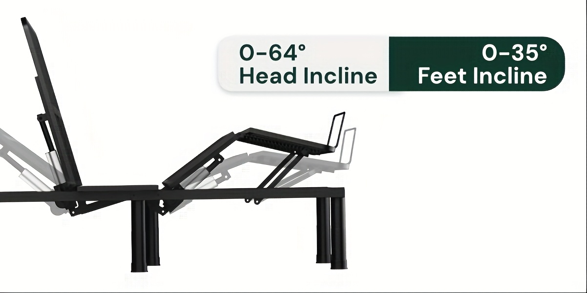 UTTU Electric Bed Frame with Wireless Remote Control - Heavy-Duty Adjustable Bed with Zero Gravity, Head & Foot Lift, Quiet Motor, One-Touch Memory Presets, Global Voltage (110-240V) - Heavy-Duty Steel Frame, One-Button Operation, Modern Electric Bed for Home, Office, Guest Room - Easy Assembly, Space-Saving Design, Compatible with Single/Double Mattresses, Double Size Bed Frame, Bed Frame with Drawers, Storage Bed, King Bed with Storage, Bed