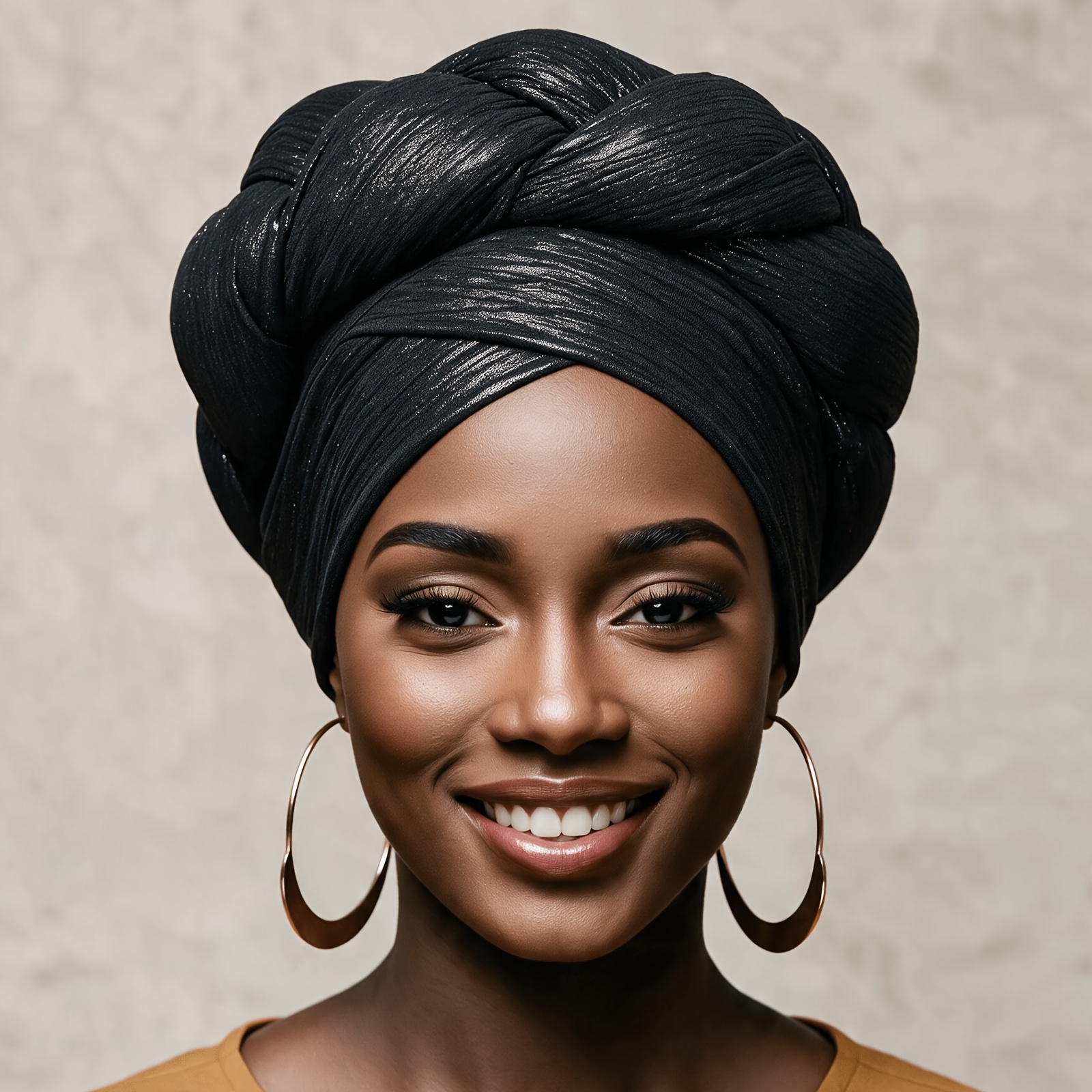 TEMU 1pc, New Style Women's Hat, Hair Accessory, Auto African Head Tie Of Nigeria, Head Turbans For Women, Soft And Comfortable Fabric, And Elegant,