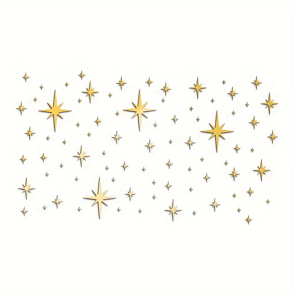 92pcs/set, Mirror Stickers Of Different Sizes, Star Pattern Studio Background Decoration, Photography Supplies