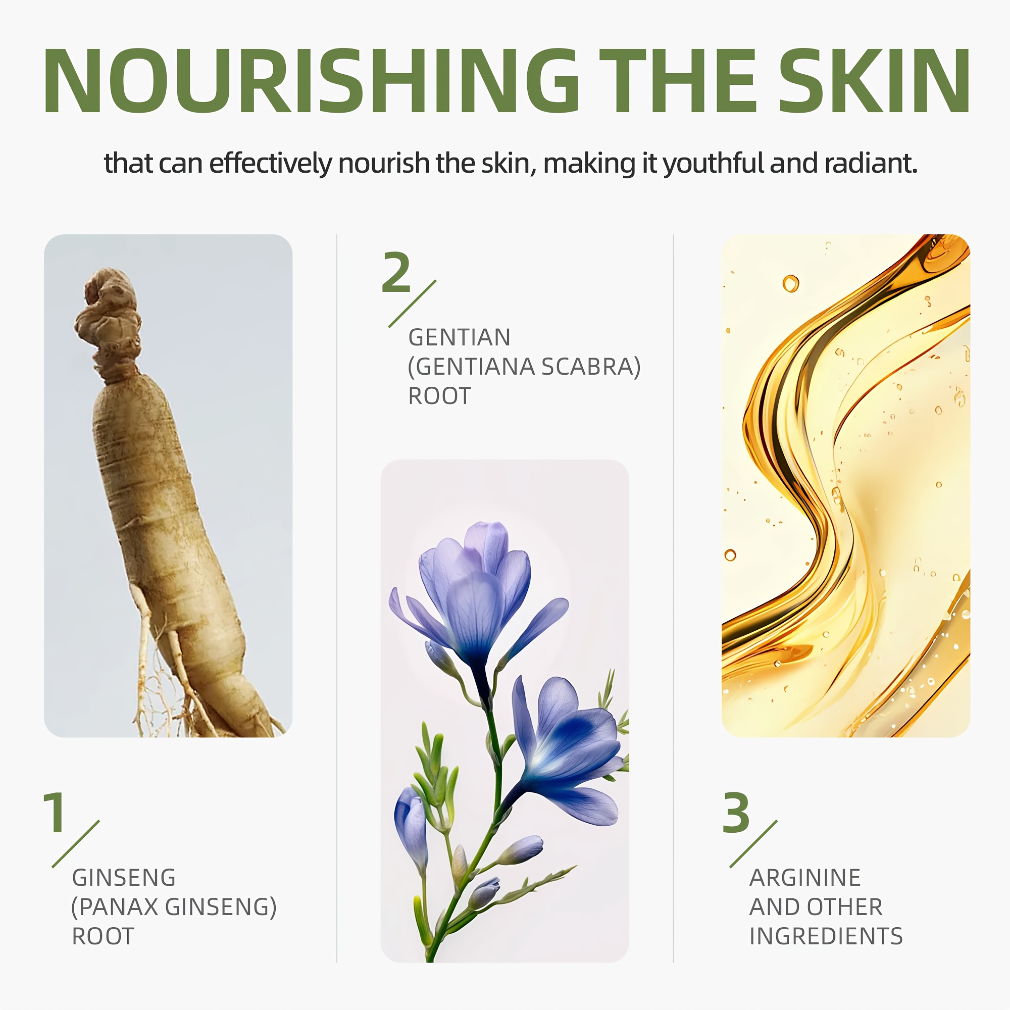 Blithe Time GINSENG HRANJIVI SET OD 4 KOMADA, SADRŽI KREMU ZA LICE, KREMU ZA OČI, ULJE ZA LICE, ŠTAPIĆ ZA MASAŽU LICA, SADRŽI EKSTRAKT KORENJA GINSENGA I DRUGE BILJNE EKSTRAKTE, ZATEŽUJE SVJETLO BEŽ TON, SET ZA NJEGU KOŽE ZA ŽENE, ČINI SVJETLO BEŽ TON MLAĐIM