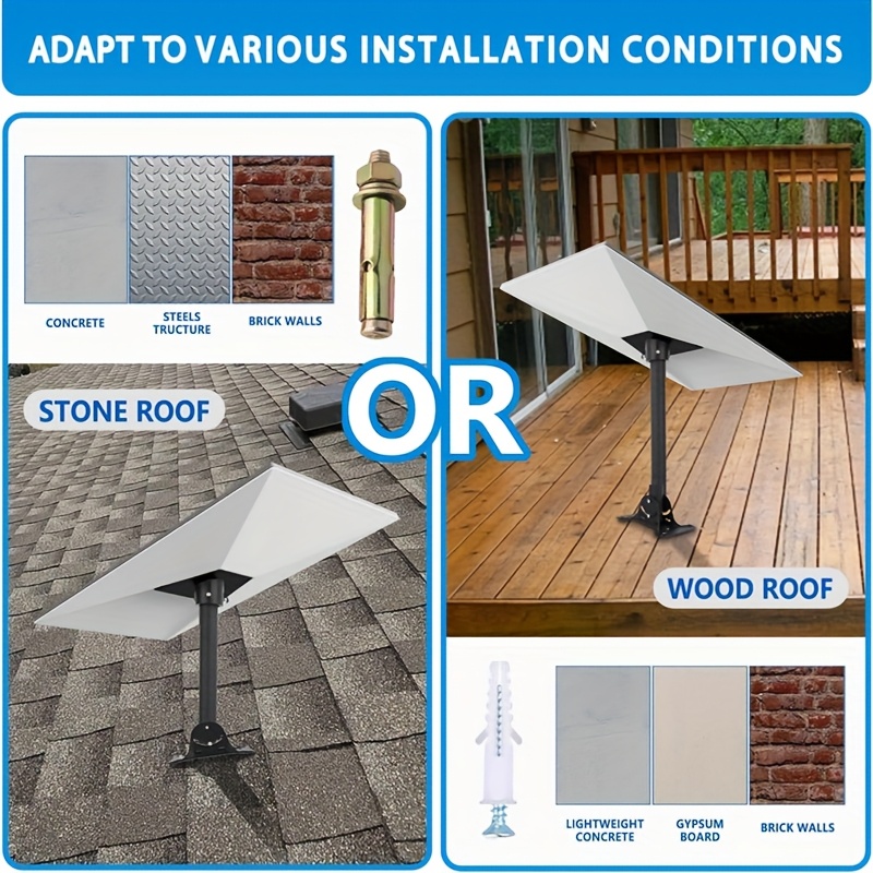 Support de toit Starlink Gen 3, Kit de montage Starlink réglable, Support de poteau Starlink amélioré et robuste, Adaptateur de tuyau pivot compatible avec la standard V3 Gen3 Starlink