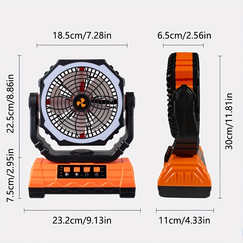 practical Cold Air Battery Powered Fan with 4LED Lantern, 20000mAh Dual Motor Camping Fan, 4-Speed Adjustable Desktop Fan with Hook, Remote Control Portable Outdoor Fan Suitable for Tents, Power Outages and Construction Sites 7 practical Cold Air Battery Powered Fan with 4LED Lantern, 20000mAh Dual Motor Camping Fan, 4-Speed Adjustable Desktop Fan with Hook, Remote Control Portable Outdoor Fan Suitable for Tents, Power Outages and Construction Sites - Image 7