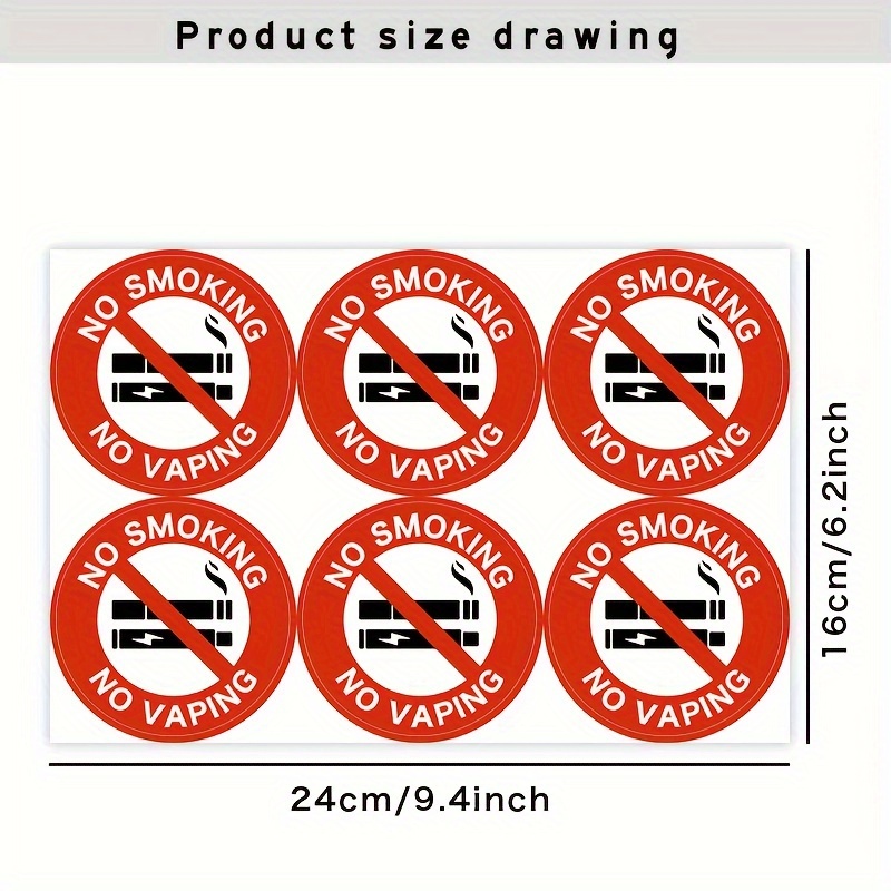 set 6 stickers indicating no smoking vaping suitable home - Temu