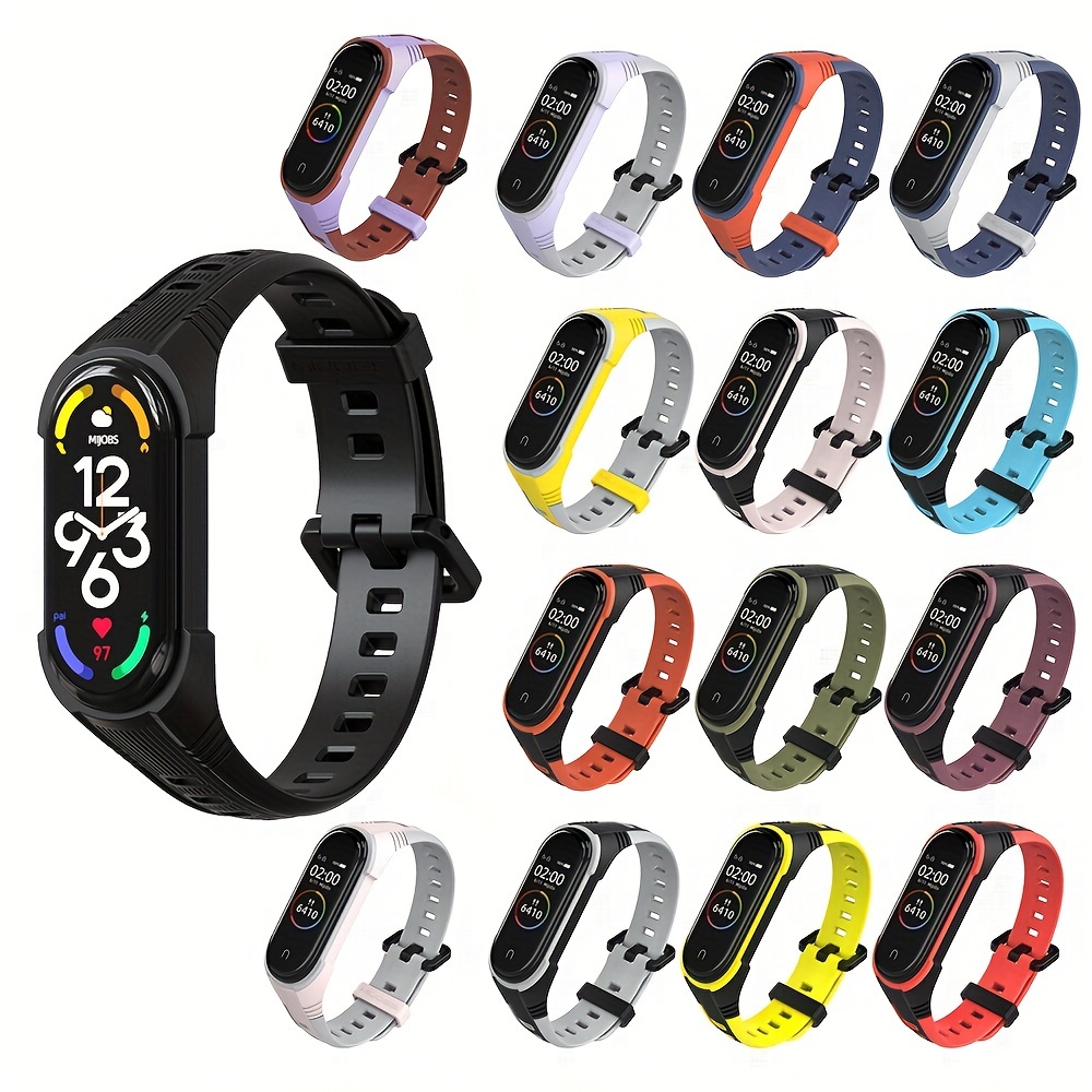 Carbon fiber strap For Xiaomi Mi Band 7 nfc Wristband smartwatch MIband 5  silicone bracelet correa Mi Band 4 5 3 6 8 accessories - AliExpress