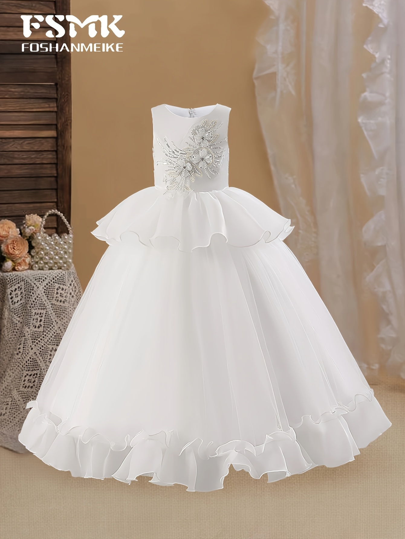 girls semi formal dress 3 Piece Girls Semi Formal Dress Outfit, Red / 2-3T main image 0
