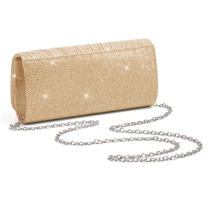 Sparkling Ruched Evening Bag for Brides