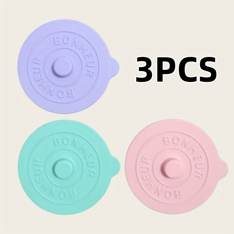Image of 3-pack Letter Silicone Cup Lids - Made Of Food-grade Silicone, Dust-proof And Insect-proof, Suitable For Most Cups, Ideal For Home, Office, And Outdoor Use, Reusable And Multifunctional