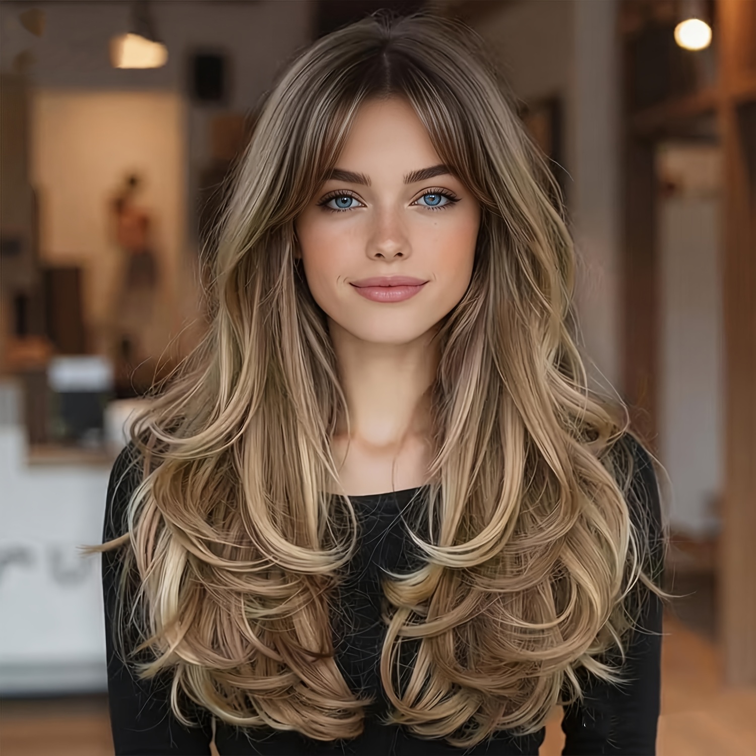 TEMU UFINE da Donna Marrone 20 Pollici con Volumeticci Ricciuti a Pelo di e [e][buio][e][]e[tr獺so]e[un]e[un], e , e e Ricci Scompartiti (Body Curly)