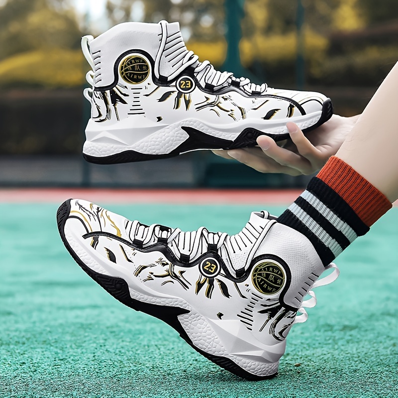 Wear resistant Non Slip Basketball Shoes Outdoor Game Basketball Shoes Fashion Anti Slip Shock Absorption Sneakers