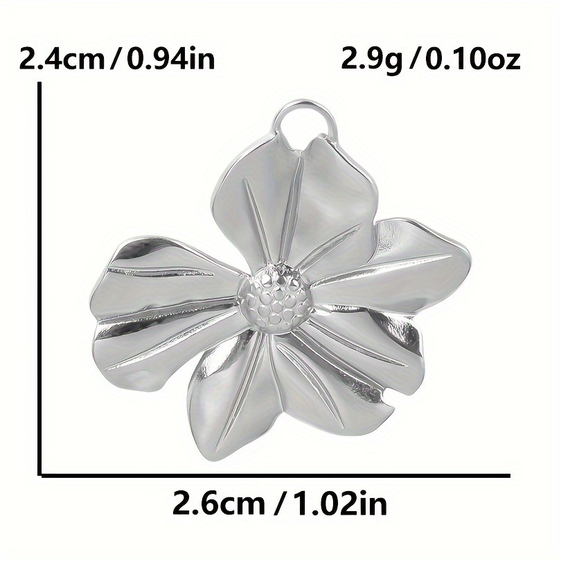 Image of 5pcs Of Floral Pendant Additions For Necklaces And Earrings, Jewelry Making Supplies