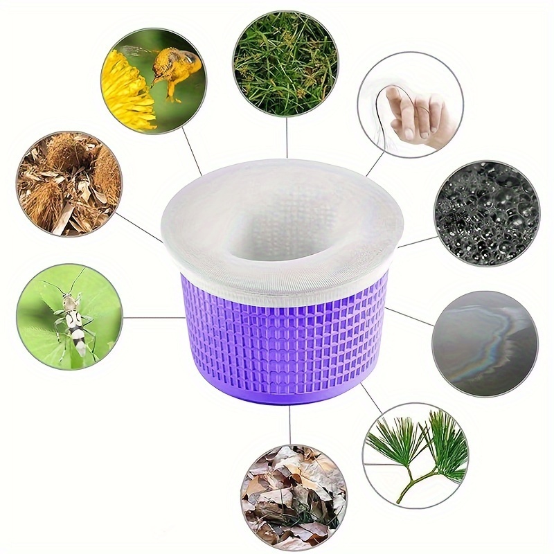 Efficient Pool Cleaning With Skimmer Socks Traps Leaves, Hair