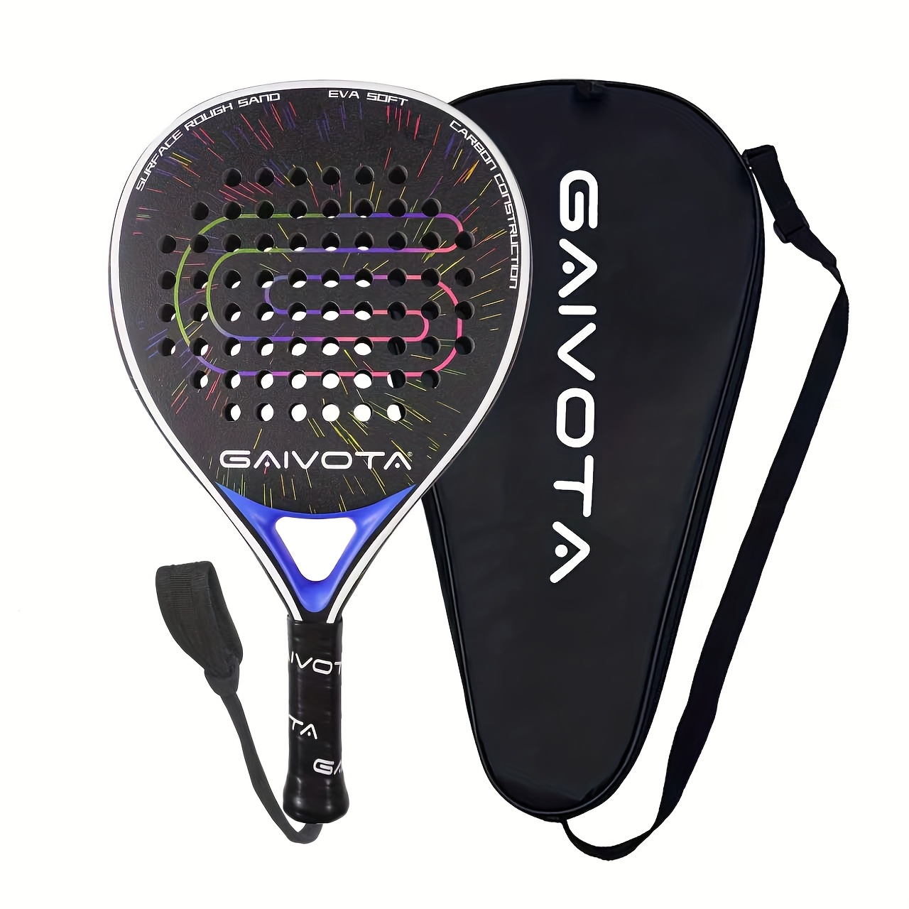 Gaivota 2025 New Launch Blue Padel Tennis Racket Carbon Fiber Surface Treatment Eva Memory Racket