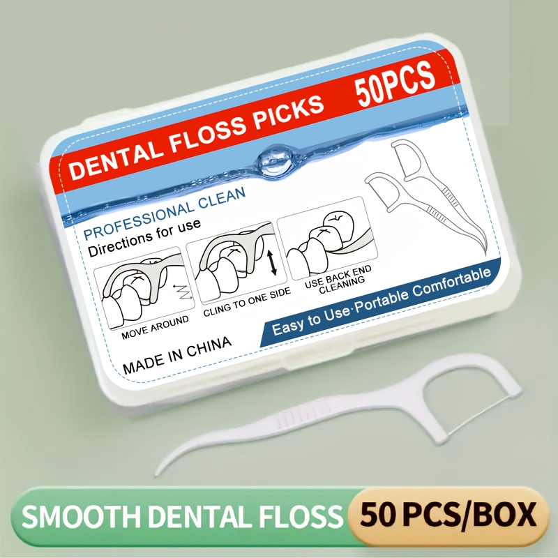 Image of 50/150/600pcs Dental Floss Stick Home Kit, Used For Deep Cleaning Dental Floss For Correct Oral Care, Safe Oral Cleaning, Oral Care, Dental Cleaning Products, Necessary For Travel