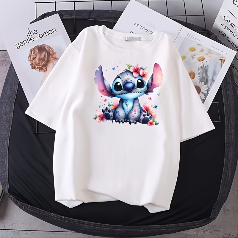 

Cartoon Disney Stitch Iron-on Heat Transfer Sticker, For T Shirts, Diy Clothing, Pillow Covers, Jackets, Clothes Decoration Easy Heat Pressed Decals, Washable Heat Transfer Stickers