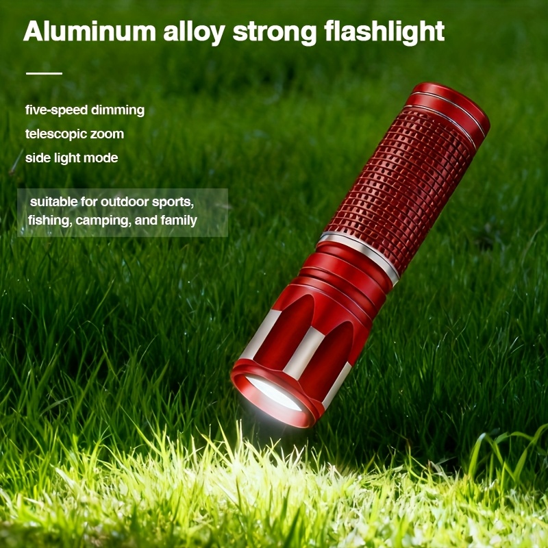 TEMU Compact | Mini Keychain Flashlight With High Brightness | Single Switch, 3 Light Settings | Durable Aluminum Alloy Body That Withstands Drops |