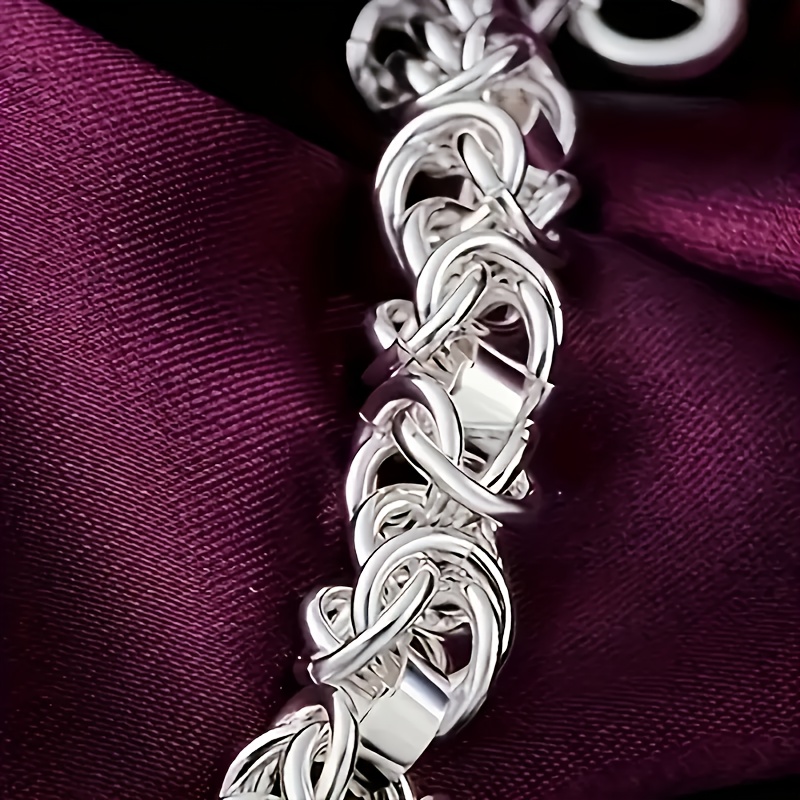 925 Silver Byzantine Chain Bracelet - Elegant and Durable
