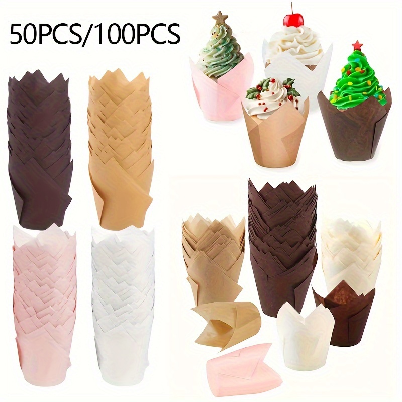 Caissettes Cupcake, Lot De 100 Mini Moules à Muffins En Papier Jetables Caissette Muffins Papier Moule Papier, Pour Pâtisserie Dessert Muffin Cake Fête Anniversaire Mariage