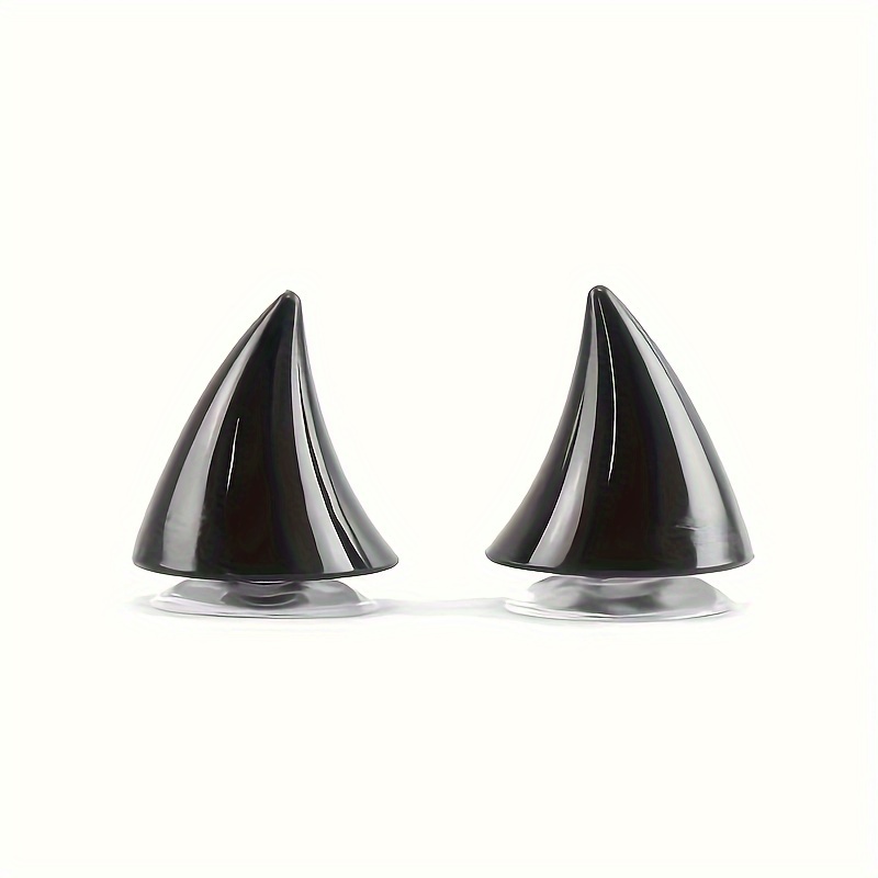 Image of 2pcs Motorcycle/bicycle Helmet Devil Horns ( Ears) - Adhesive Cup Mount Compatible For Most Helmets, Non- -first Decoration For, & (multicolor)