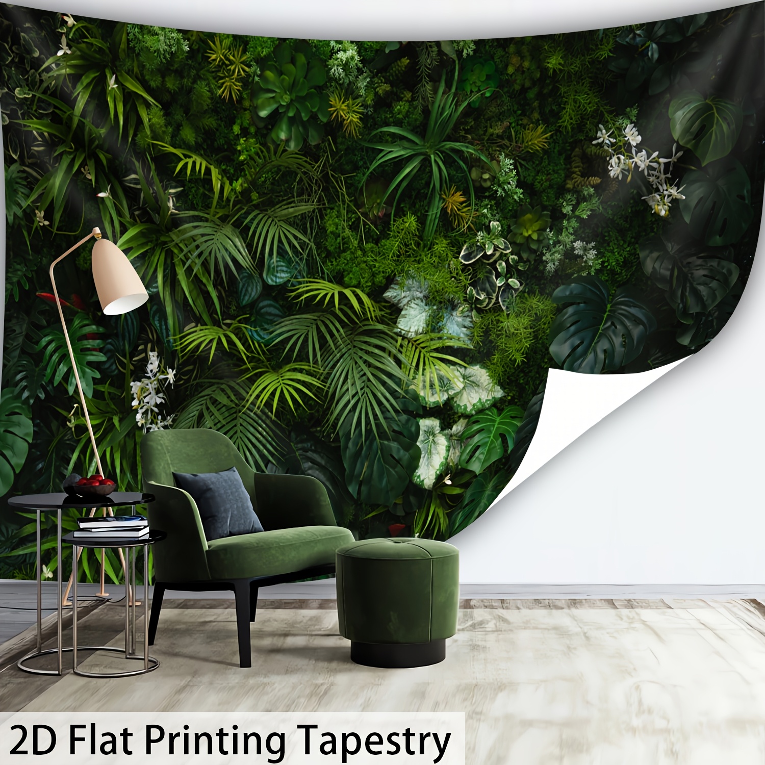 Tropical Plant Pattern Wall Tapestry Large Hd Polyester Decor_voghion.com