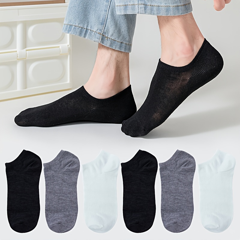 

30/60 Pairs Of Men's Simple Solid Color Neutral Soft And Comfortable Socks