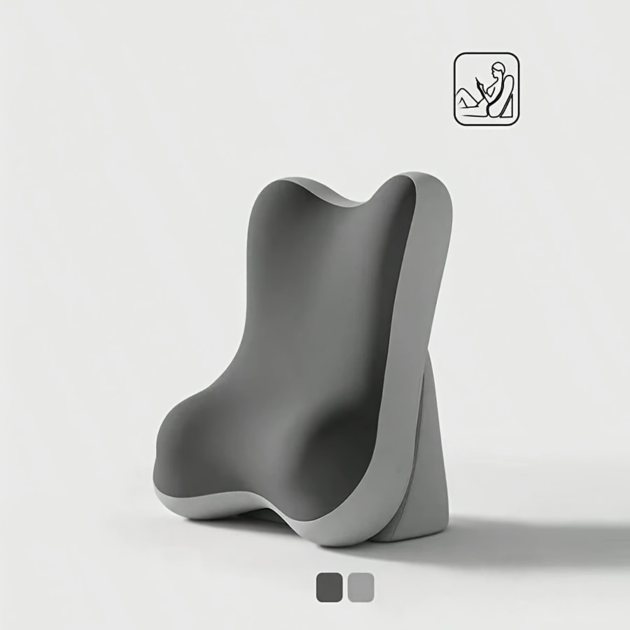 TEMU Ergonomic Pillow For Back, Adult 3-zone Support Pad, With Memory Foam Core, Removable Washable Sheets, Reading Pillow, Sciatica And Comfortable