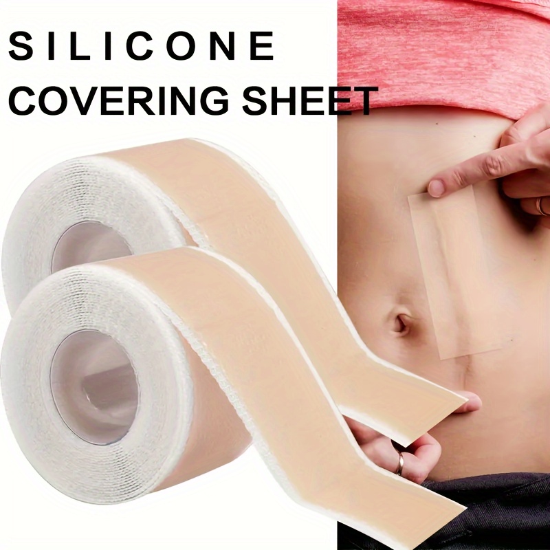 

Silicone Tape For Healing And Reduction, Invisible Adhesive Patch, Tone Match, 1 Roll (1.57" X 59.06"), For Surgical, Burn, Hypertrophic & Postpartum Scars, No Power Silicone Covering Sheet - 1 Pack