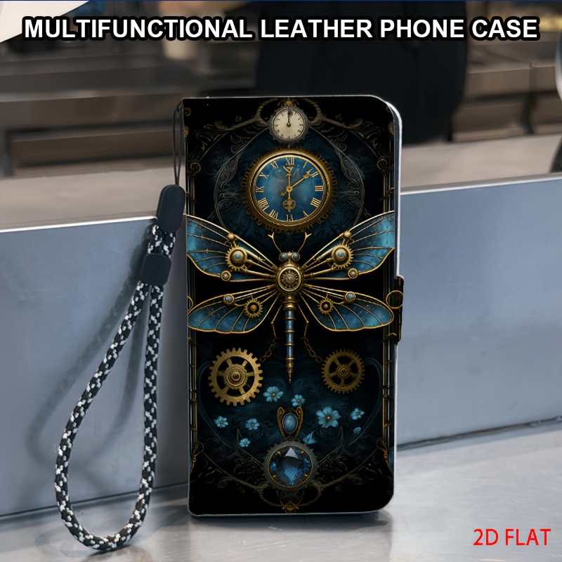 TEMU Phone Case - 2d Flat Dragonfly Pattern Phone Case Wallet Phone Sleeve Suitable For For Galaxy S20/fe/fe5g/s20 Lite/+/ultra/fe2022/s21 5g/fe