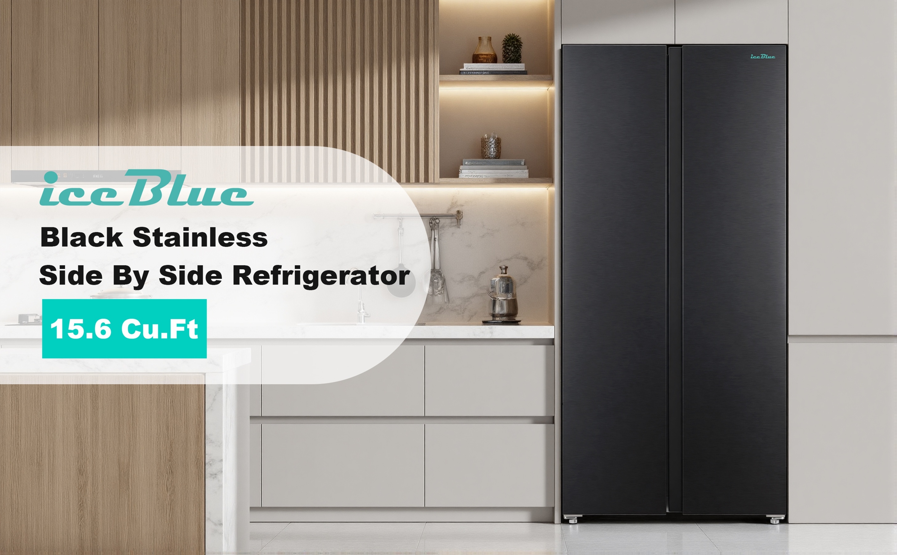15 6 cu ft black stainless steel   refrigerator independent left freezer and right fridge temperature control Product details 0
