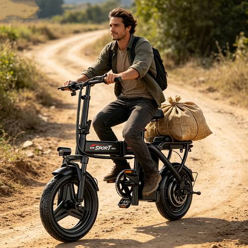 Electric Folding Bike for Teenager And Adults, 54.6V 12AH Removable Battery 14 Electric Bike 650W Motor, 25+ Miles Range, Mini Ebike for City Commuter
