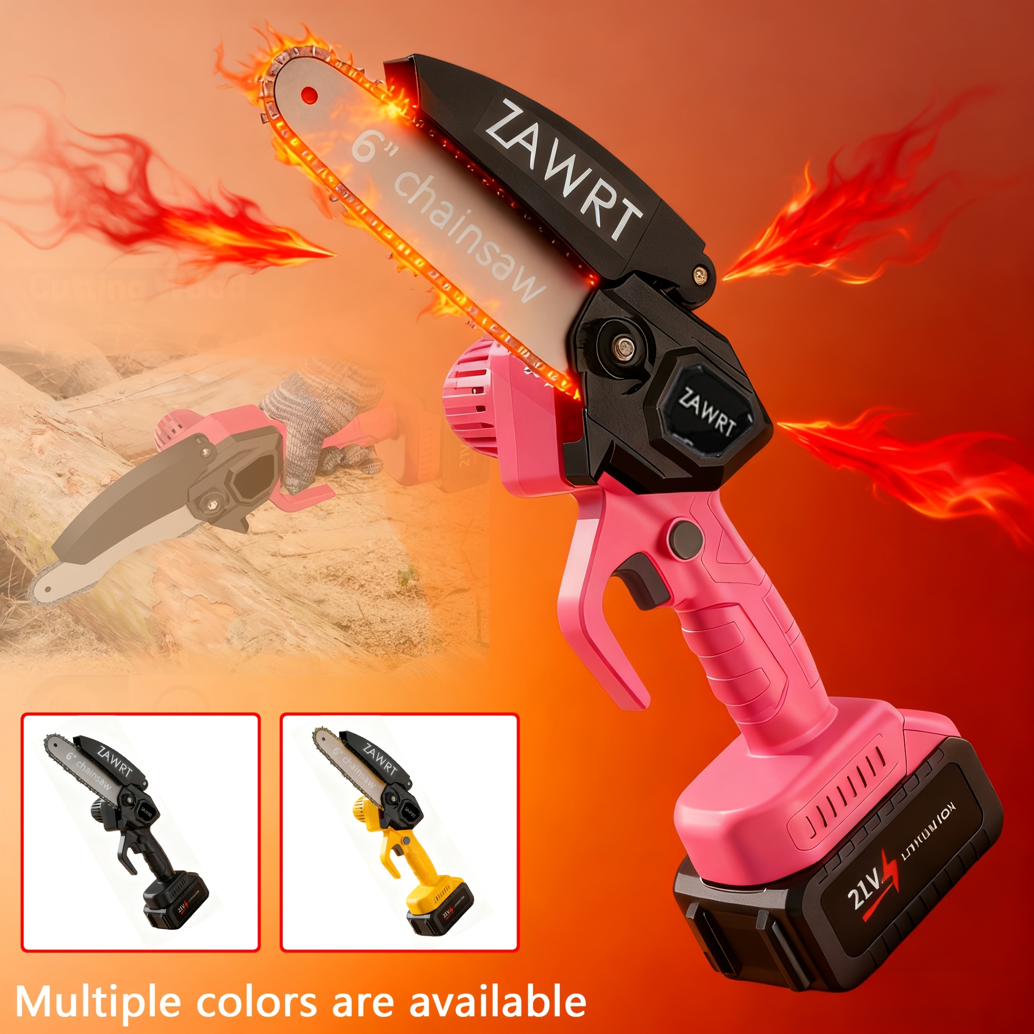 6 inch mini chainsaw   with an adjustable chain safety lock splash guard and   rechargeable battery chain and storage box suitable for quick trimming of branches in home and garden settings serving as a gift for men