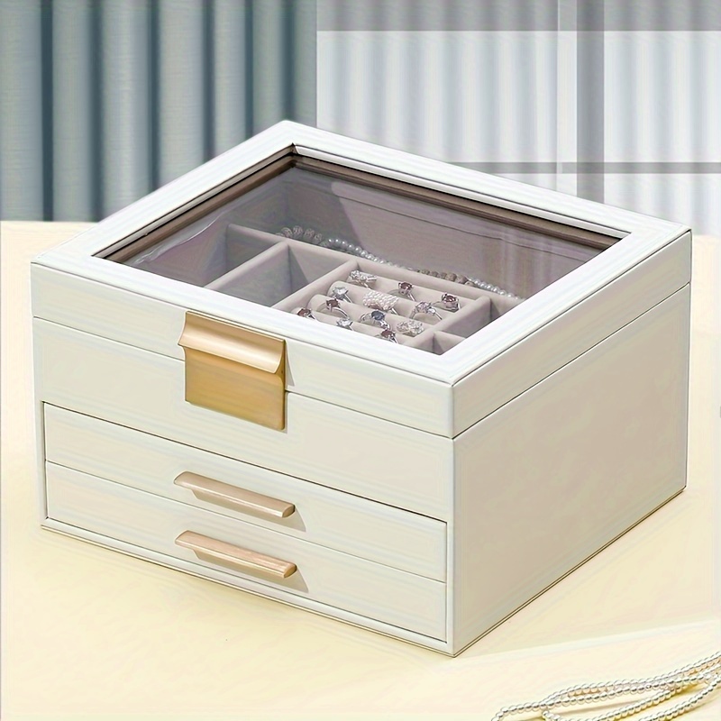 With Mirror SONGMICS Extra Large Jewellery Box, 10-Layer Storage