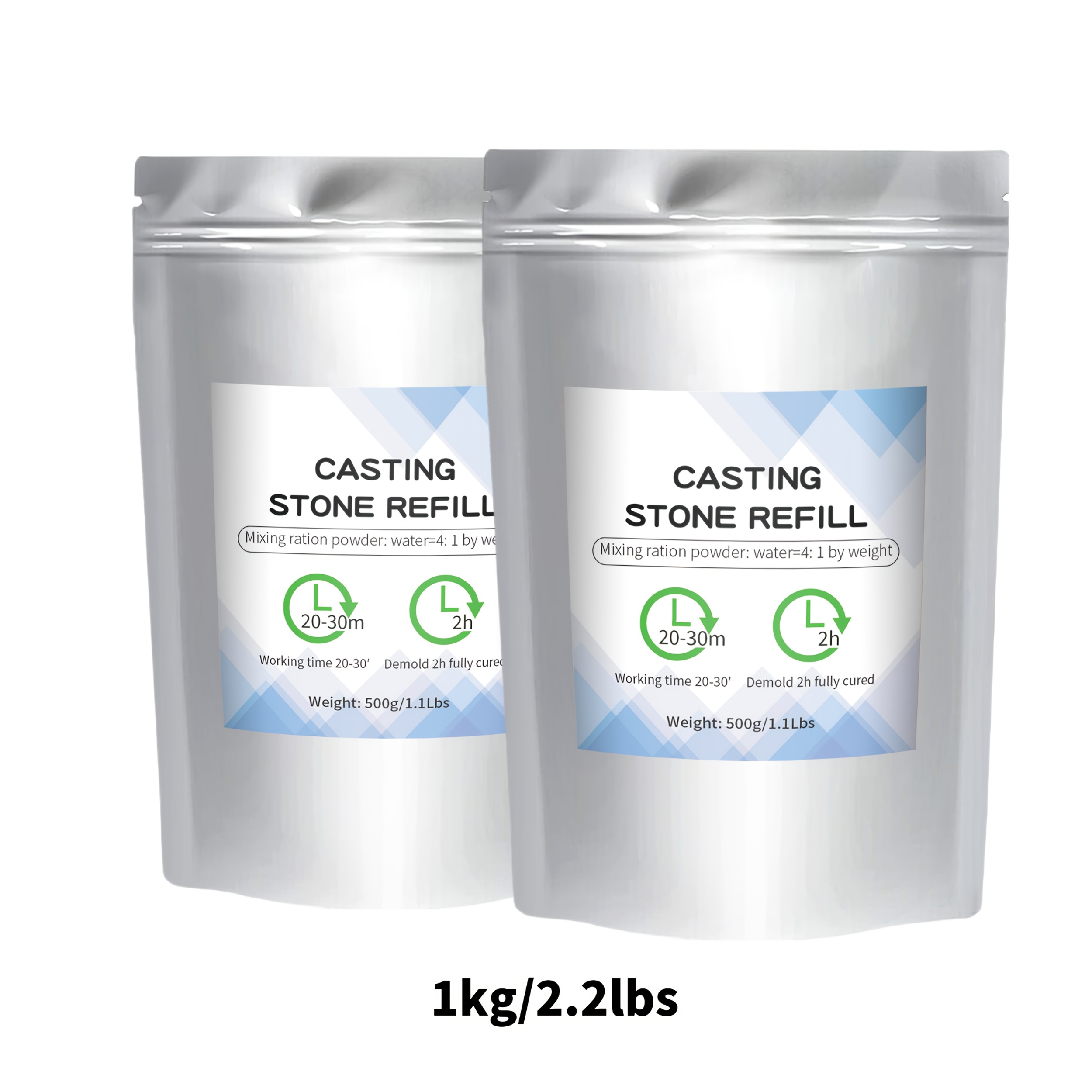 Image of 500g(1.1lbs)/1kg(2.2lbs) Resin Casting Powder - High-strength, Diy Casting Molds Supplies, Bubble-free, Plaster For Jewelry Casting & Diy Crafts - High-quality, No-toxic, Art Molding Compound