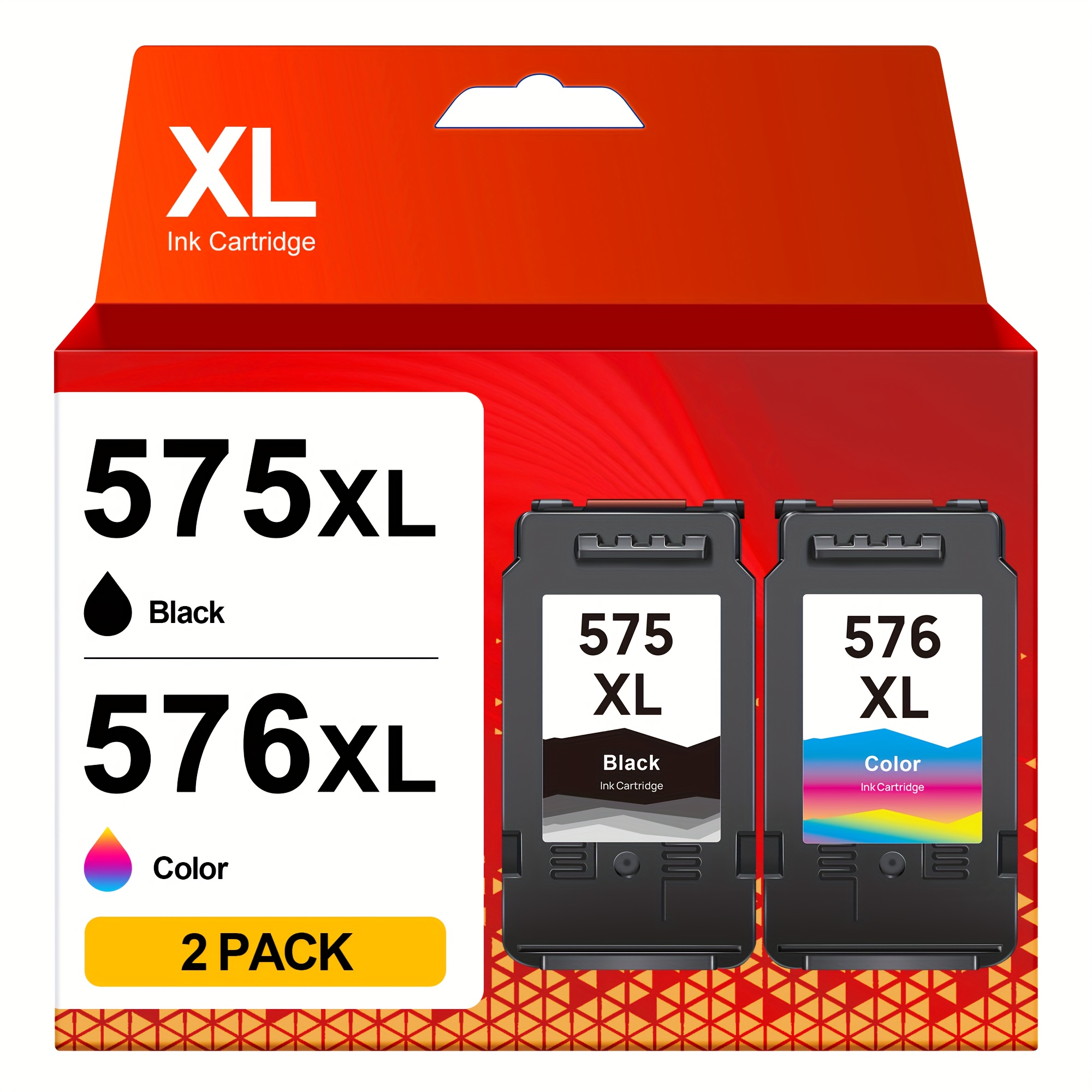 Image of Pg-575xl Cl-576xl Ink Cartridges Remanufactured For 575 576 Xl For Ts3550i Ts3551i Tr4750i Tr4751i Printer, ()