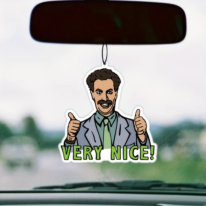 

1pc Car Air Freshener Funny For Man A Gesture '' Hanging Air Freshener Incense Chips Scented Diffuser Mirror Hanging Pendant Ornaments Decoration Car