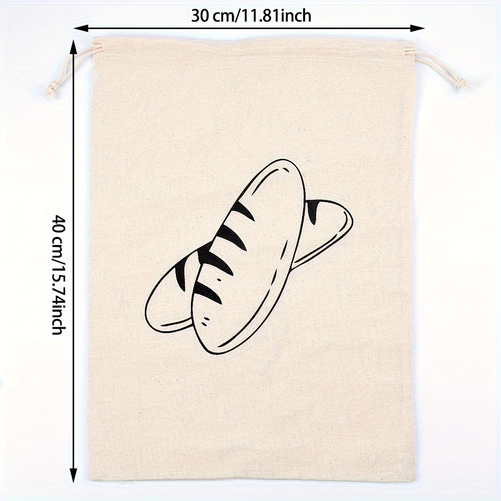 Image of 1 Linen Bread Bag For Storing Homemade Bread, Unbleached And Reusable, Perfect For Keeping Fresh