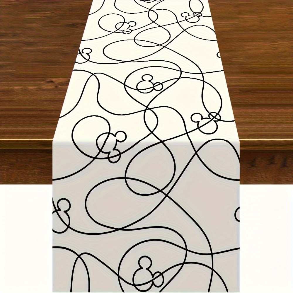 

1pc Table , Polyester Rectangular Table , Decor For , , Dining &