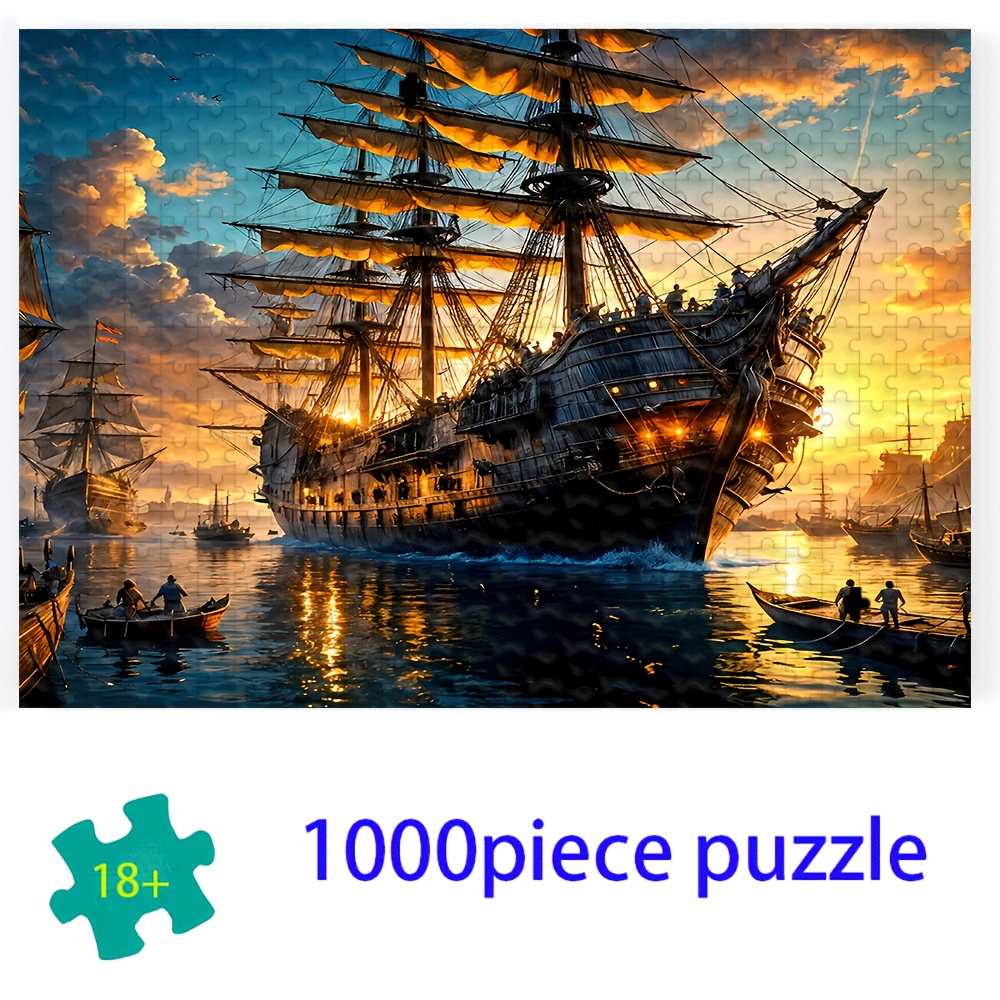 Image of 500/1000pcs Adult Puzzle, High Quality, Stress- Fun Family Game, Perfect For Birthdays, Christmas, Halloween, And Gifting, Popular Puzzle Enthusiasts